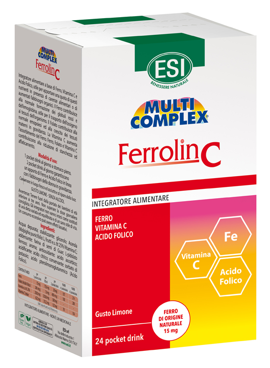 ESI FERROLIN C POCKET DRINK 24 BUSTINE - Farmastop
