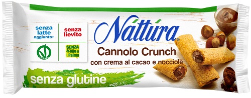 NATTURA CANNOLO CRUNCH CACAO E NOCCIOLE 5 PEZZI DA 25 G - Farmastop