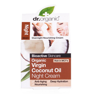 DR ORGANIC COCONUT OIL COCCO NIGHT CREAM CREMA VISO NOTTE 50 ML - Farmastop