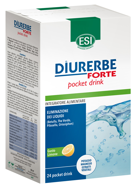 ESI DIURERBE FORTE POCKET DRINK LIMONE 24 X 20 ML - Farmastop