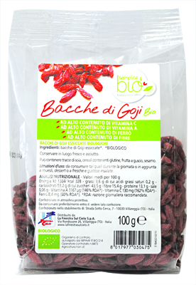 FSC SEMPLICE&BIO BACCHE DI GOJI BIO AD ALTO CONTENUTO DI FIBRA 100 G - Farmastop