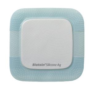 MEDICAZIONE BIATAIN IN SCHIUMA DI POLIURETANO A RILASCIO DI ARGENTO CON BORDO ADESIVO IN SILICONE 10X10 CM 5 PEZZI - Farmastop