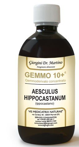 GEMOO 10+ GEMMODERIVATO CONCENTRATO IPPOCASTANO LIQUIDO ANALCOLICO AESCULUS HIPPOCASTANUM IPPOCASTANO 500 ML - Farmastop