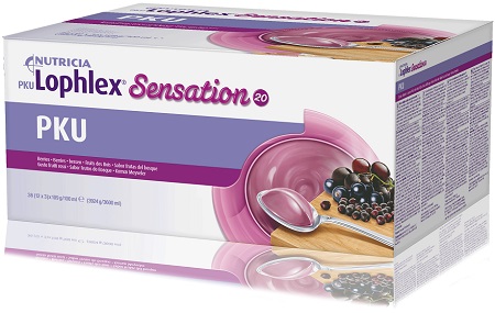 PKU LOPHLEX SENSATION FRUTTI ROSSI 36 PEZZI 109 G - Farmastop
