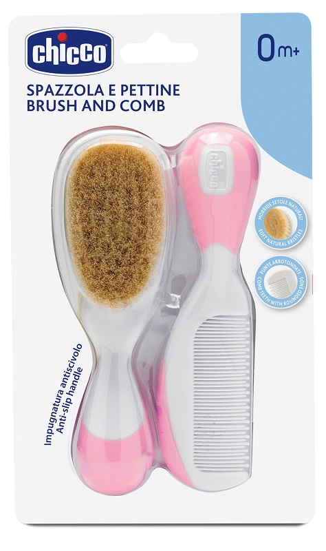 CHICCO SPAZZOLA + PETTINE ROSA - Farmastop