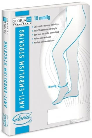 GLORIAMED THROMBOSIS 18 PUNTA CHIUSA CON FORO D'ISPEZIONE MONOCOLLANT DESTRO CORTO MISURA L 1 PEZZO - Farmastop