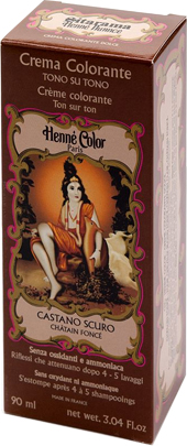 HENNE NUANCE CASTANO SCURO CREMA HENNE COLOR CREMA COLORANTE PRONTA ALL'USO - Farmastop