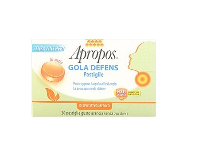 APROPOS GOLA DEFENS ARANCIA PASTIGLIE SENZA ZUCCHERI AGGIUNTI - Farmastop