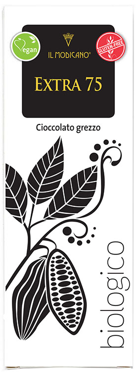 IL MODICANO CIOCCOLATO DI MODICA FONDENTE EXTRA 75% SENZA LATTE 60 G - Farmastop