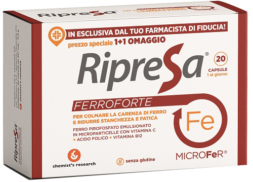 RIPRESA FERROFORTE 20 CAPSULE - Farmastop