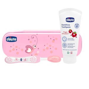 CHICCO SET DENTALE ROSA CON FLUORO - Farmastop