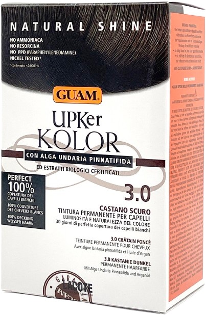 GUAM UPKER KOLOR TINTA CAPELLI 3,0 CASTANO SCURO CON ALGA UNDARIA PINNATIFIDA - Farmastop