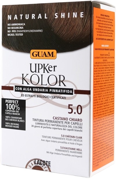 GUAM UPKER KOLOR TINTA CAPELLI 5,0 CASTANO CHIARO CON ALGA UNDARIA PINNATIFIDA - Farmastop