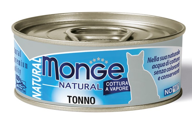 MONGE NATURAL QUALITY GATTO MONGE NATURAL TONNO DELL'ATLANTICO 80 G - Farmastop