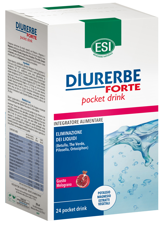 ESI DIURERBE FORTE POCKET DRINK MELOGRANO 24 X 20 ML - Farmastop