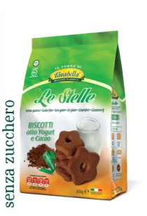 FARABELLA BISCOTTI LE STELLE ALLO YOGURT E CACAO SENZA ZUCCHERO 300 G - Farmastop
