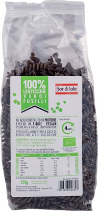 FUSILLI DI LENTICCHIE VERDI BIO 250 G - Farmastop