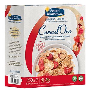 PIACERI MEDITERRANEI CEREALORO FIOCCHI DI RISO CON MAIS E FRUTTI ROSSI 250 G - Farmastop