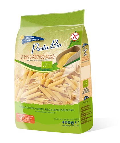 PIACERI MEDITERRANEI PENNE RIGATE BIO 400 G - Farmastop