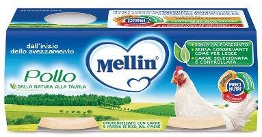 MELLIN OMOGENEIZZATO POLLO 2X120 G - Farmastop