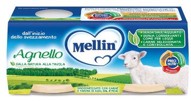 MELLIN OMOGENEIZZATO AGNELLO 2 X 120 G - Farmastop
