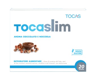 TOCASLIM CREMA DI CIOCCOLATO E NOCCIOLA 20 BUSTE DA 18 G - Farmastop