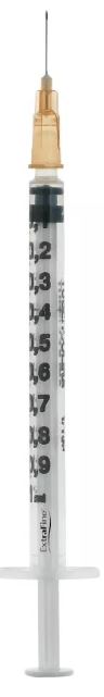 SIRINGA PER INSULINA EXTRAFINE TUB 1ML 100 UI AGO REMOVIBILE 26 GAUGE 0,45X12 MM 1 PEZZO - Farmastop
