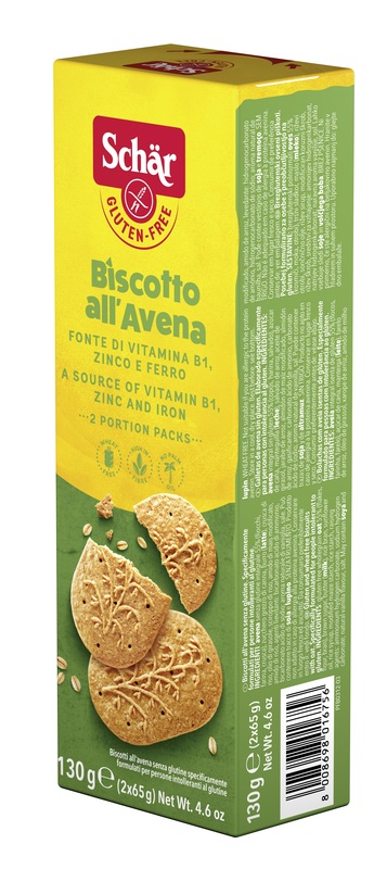 SCHAR BISCOTTI ALL'AVENA 2 BUSTE DA 65 G - Farmastop
