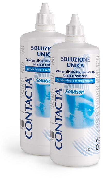SOLUZIONE PER LENTI A CONTATTO CONTACTA 2 PEZZI 360 ML - Farmastop