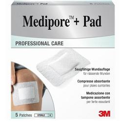 MEDICAZIONE MEDIPORE+PAD 10X10CM 5PEZZI - Farmastop