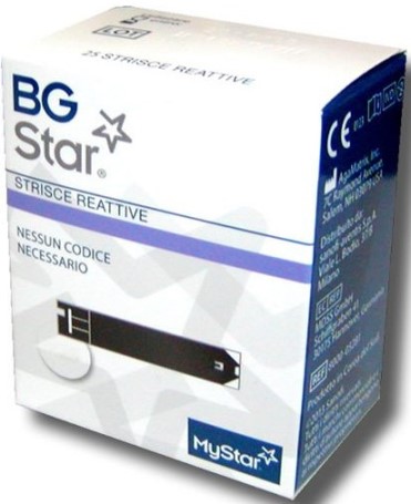 STRISCE REATTIVE MISURAZIONE GLICEMIA BGSTAR MYSTAR 50 PEZZI - Farmastop