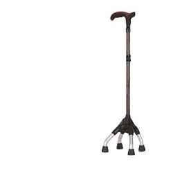 BASTONE DA PASSEGGIO STABILE CANNA IN LEGA MARRONE+BASE ACCIAIO+IMPUGNATURA NERO/BORDEAUX - Farmastop