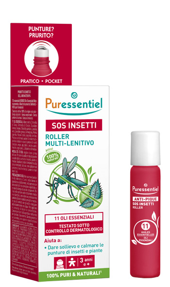 PURESSENTIEL SOS INSETTI ROLLER 11 OLI ESSENZIALI 5 ML - Farmastop