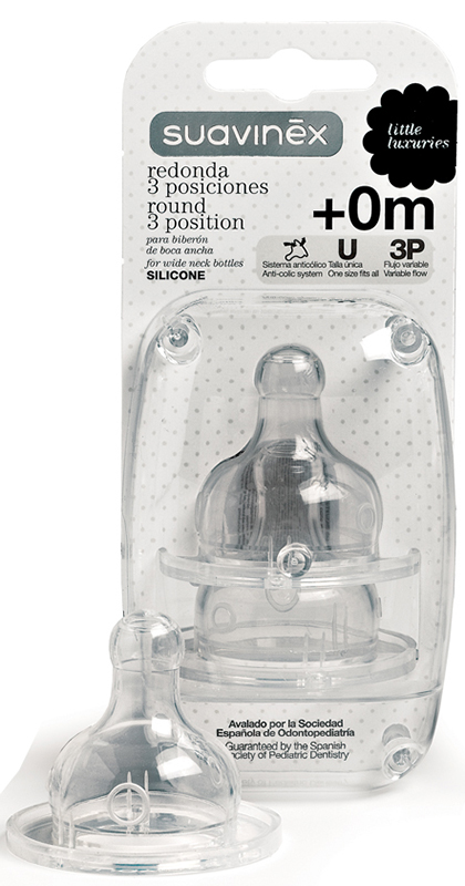 SUAVINEX LITTLE LUXURIES TETTARELLA IN SILICONE 3 POSIZIONI L 2 PEZZI - Farmastop