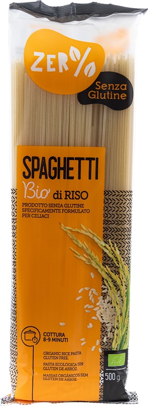 ZERO% GLUTINE PASTA RISO SPAGHETTI SENZA GLUTINE BIO 500 G - Farmastop