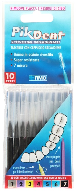 PIKDENT STUZZICOLINO 7 NERO 10 PEZZI - Farmastop