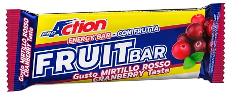 PROACTION FRUIT BAR BARRETTA ENERGETICA AL MIRTILLO ROSSO 40 G - Farmastop