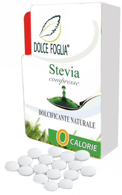 DOLCE FOGLIA STEVIA DOLCIFICANTE NATURALE 100 COMPRESSE - Farmastop