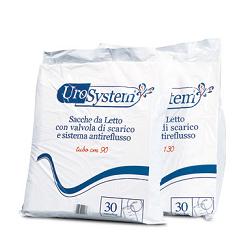 SACCA DI DRENAGGIO DA LETTO PER INCONTINENZA UROSYSTEM TUBO 90 CM CON SCARICO 30 PEZZI - Farmastop