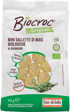 BIOCROC MINI GALLETTE DI MAIS ROSMARINO BIO 40 G - Farmastop