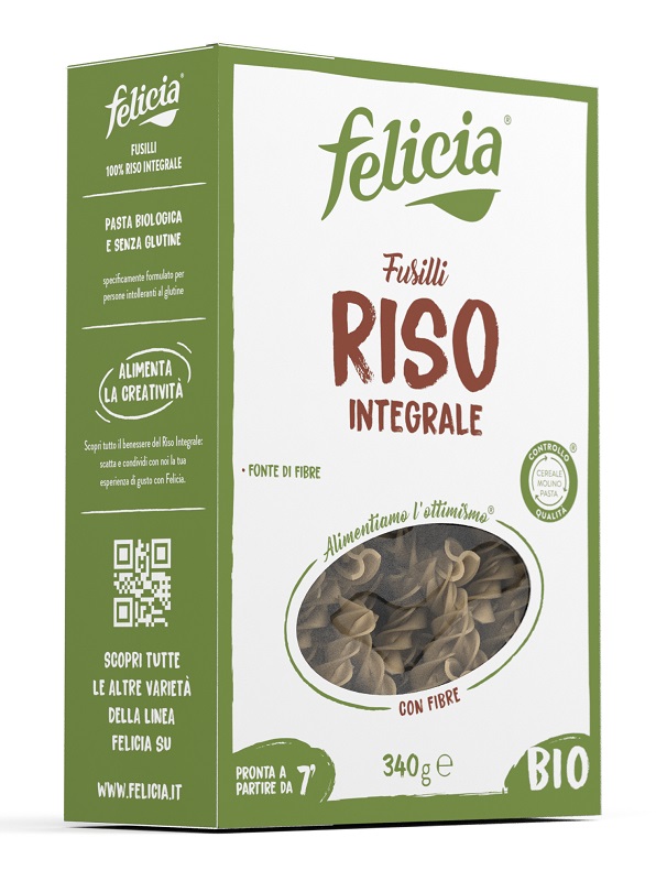 FELICIA BIO RISO INTEGRALE FUSILLI 340 G - Farmastop