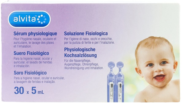 SOLUZIONE SALINA ALVITA 30 FIALE DA 5 ML - Farmastop