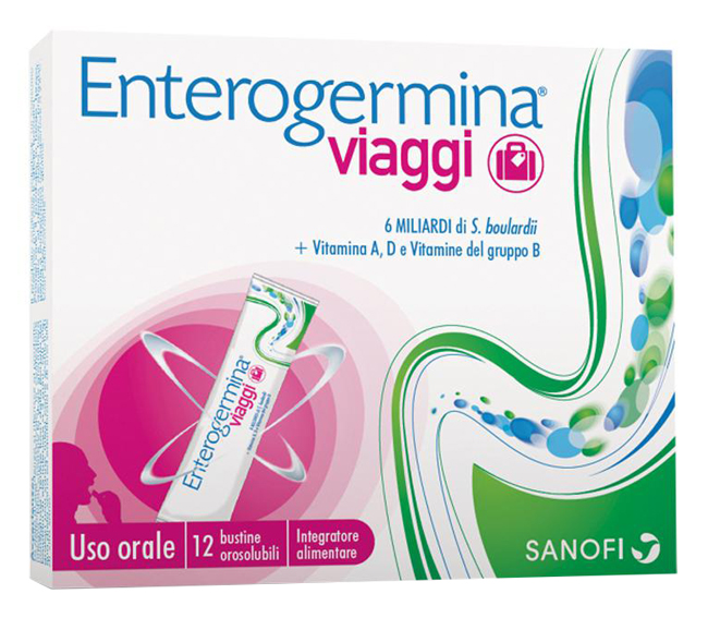 ENTEROGERMINA VIAGGI 12 BUSTINE OROSOLUBILI CONFEZIONE STANDARD - Farmastop