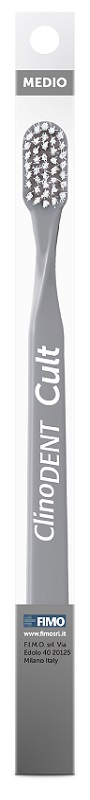 CLINODENT CULT GRIGIO SPAZZOLINO DA DENTI MEDIO - Farmastop