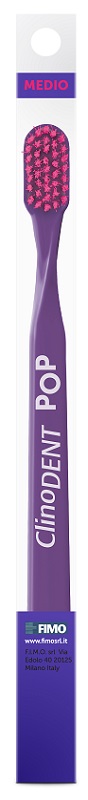 CLINODENT POP VIOLA SPAZZOLINO DA DENTI MEDIO - Farmastop