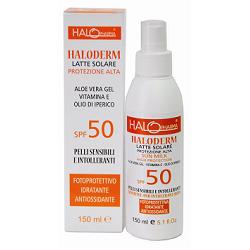 HALODERM LATTE SOLARE SPF50 PROTEZIONE ALTA 150 ML - Farmastop
