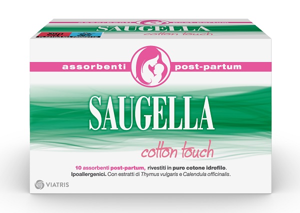 SAUGELLA COTTON TOUCH ASSORBENTI POSTPARTUM 10 PEZZI - Farmastop