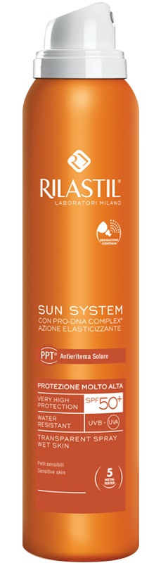 RILASTIL SUN SYSTEM PHOTO PROTECTION THERAPY SPF50+ TRANSPARENT SPRAY 200 ML - Farmastop