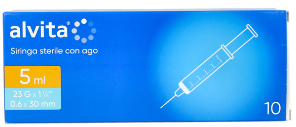 ALVITA SIRINGA 5 ML 23 GAUGE 10 PEZZI - Farmastop