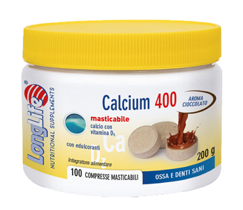 LONGLIFE CALCIUM CACAO 100 COMPRESSE 400 MG - Farmastop